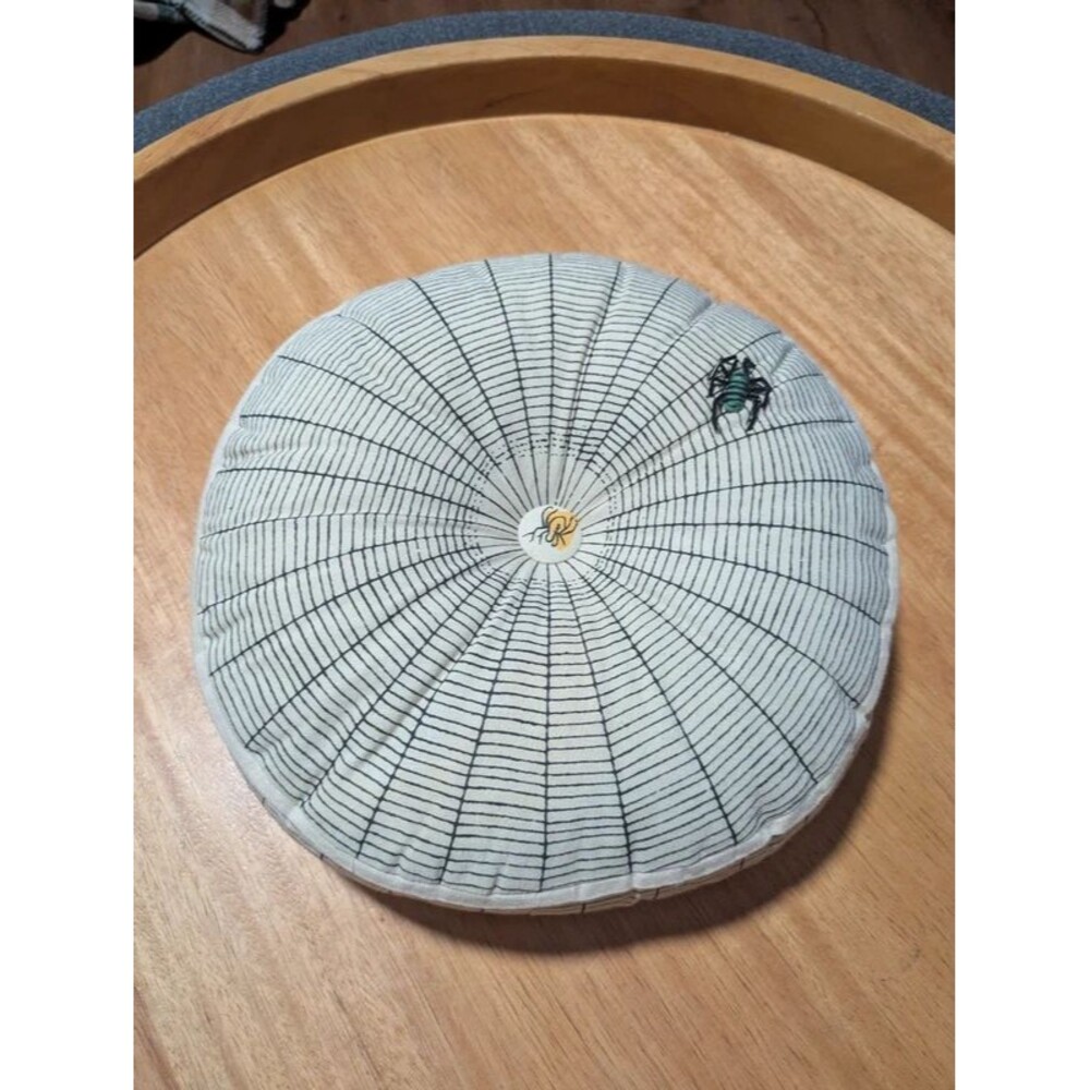 New Target round spiderweb Halloween throw pillow